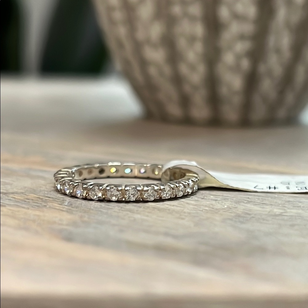 Elegant Sterling Silver Eternity Band NWT